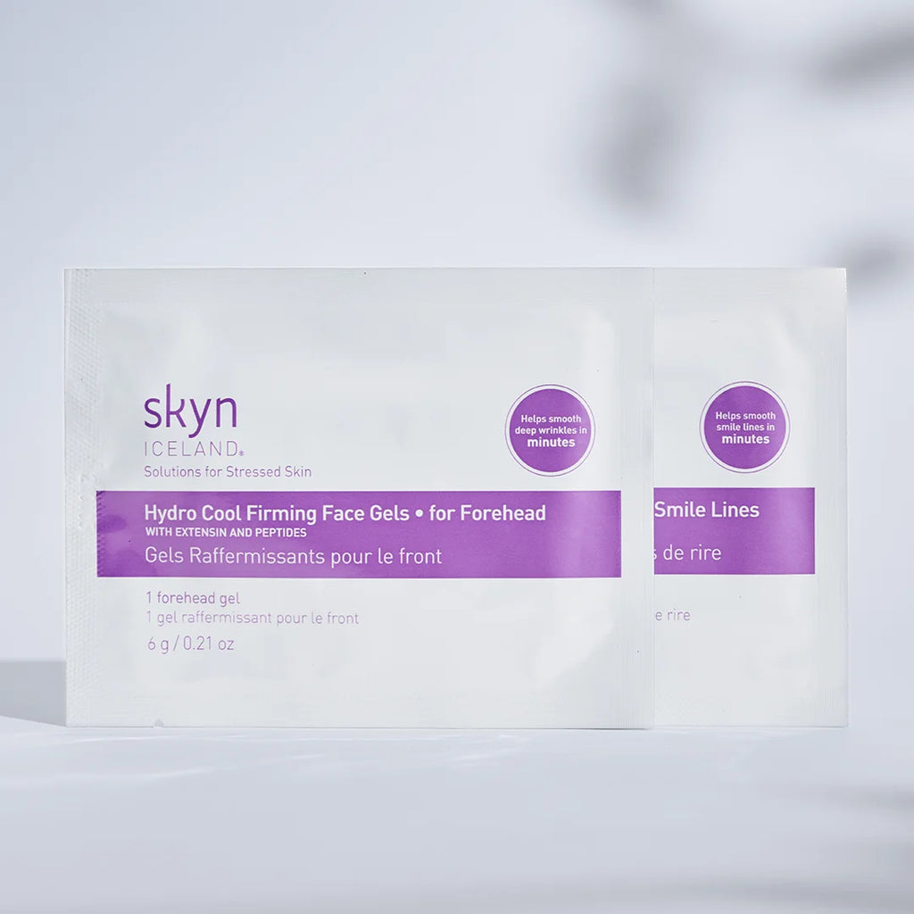 Hydro Cool Face Gels - Forehead - Cooling gel patches designed for the forehead, infused with Icelandic glacial water, peptides, and antioxidants to hydrate, smooth, and reduce the appearance of fine lines for a refreshed, youthful look - Skyn Iceland